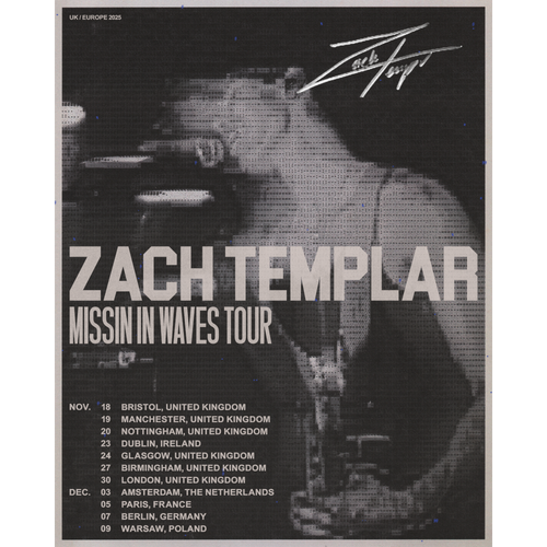 Signed 2025 Missin In Waves Poster – Zach Templar